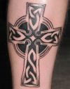 celtic cross leg tattoo